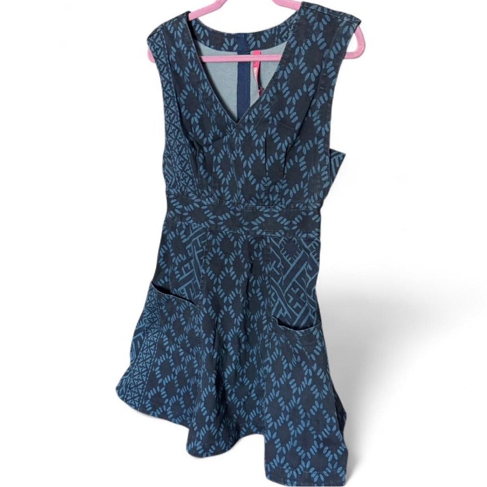 Anthropologie Plenty by Tracy Reese Navy Geometric Mini Dress - Picture 4 of 7